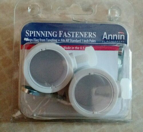 Spinning Pole Fasteners (Pair) - 1" White