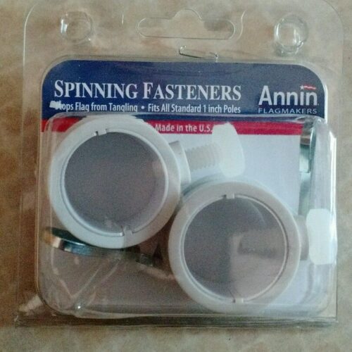 Spinning Pole Fasteners (Pair) - 1" White