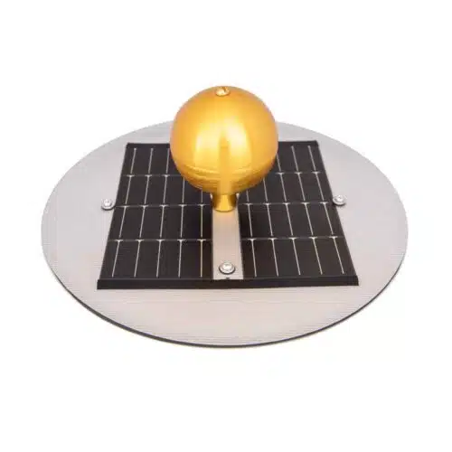 Solar Light - Top Showing Solar Panel & Ball